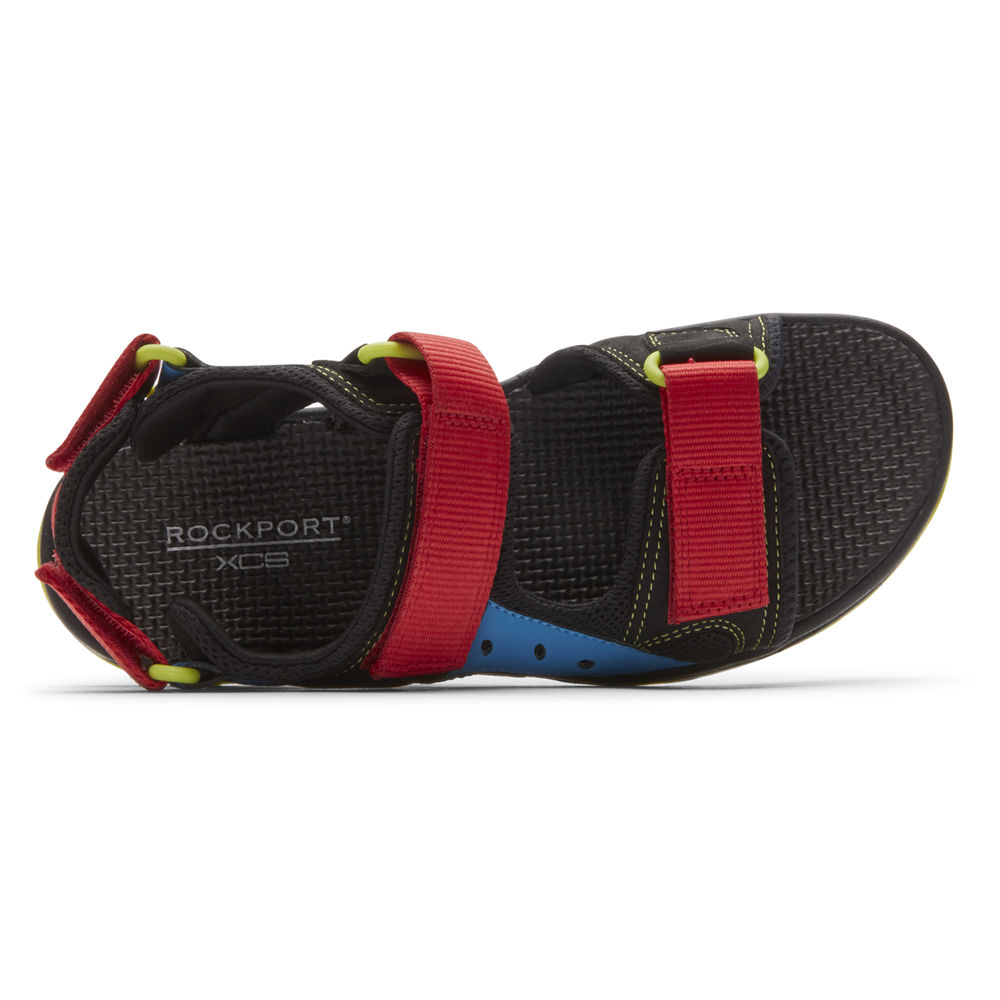 Rockport Mens Sandals Black - Trail Technique Adjustable Velcro - UK 796-UXNOFM